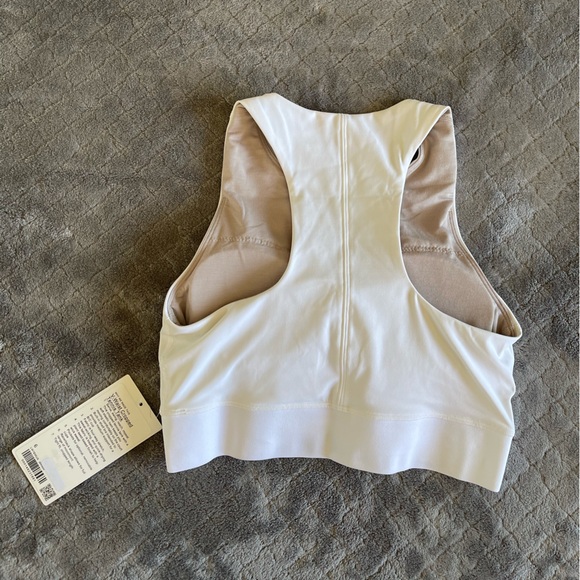Lululemon V-Wasit Cropped Tennis Tank White Size 6 - Picture 3 of 5